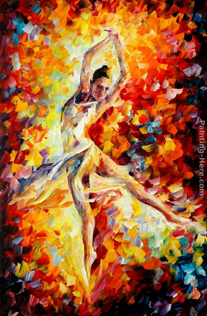 CANDLE FIRE painting - Leonid Afremov CANDLE FIRE art painting